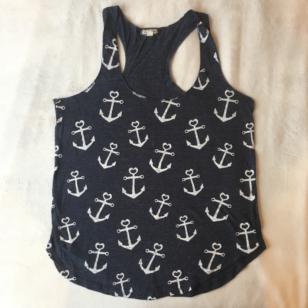 Anchor print tank top